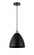 Bristol - 1 Light - 12 inch - Black Antique Brass - Cord hung - Mini Pendant (3442|616-1P-BAB-MBD-12-BK-LED)