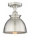 Adirondack - 1 Light - 8 inch - Brushed Satin Nickel - Semi-Flush Mount (3442|616-1F-SN-M14-SN)