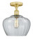 Fenton - 1 Light - 11 inch - Satin Gold - Semi-Flush Mount (3442|616-1F-SG-G92-L)