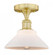 Orwell - 1 Light - 8 inch - Satin Gold - Semi-Flush Mount (3442|616-1F-SG-G131)