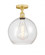 Athens - 1 Light - 12 inch - Satin Gold - Semi-Flush Mount (3442|616-1F-SG-G124-12)