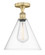 Berkshire - 1 Light - 12 inch - Brushed Brass - Semi-Flush Mount (3442|616-1F-BB-GBC-122)