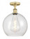 Athens - 1 Light - 12 inch - Brushed Brass - Semi-Flush Mount (3442|616-1F-BB-G124-12)