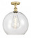 Athens - 1 Light - 14 inch - Brushed Brass - Semi-Flush Mount (3442|616-1F-BB-G122-14)