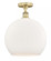 Athens - 1 Light - 14 inch - Brushed Brass - Semi-Flush Mount (3442|616-1F-BB-G121-14)