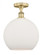 Athens - 1 Light - 12 inch - Brushed Brass - Semi-Flush Mount (3442|616-1F-BB-G121-12)