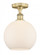 Athens - 1 Light - 10 inch - Brushed Brass - Semi-Flush Mount (3442|616-1F-BB-G121-10)