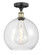 Athens - 1 Light - 12 inch - Black Antique Brass - Semi-Flush Mount (3442|616-1F-BAB-G122-12)