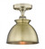 Adirondack - 1 Light - 8 inch - Antique Brass - Semi-Flush Mount (3442|616-1F-AB-M14-AB)