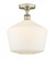 Cindyrella - 1 Light - 12 inch - Antique Brass - Semi-Flush Mount (3442|616-1F-AB-G651-12)