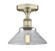 Orwell - 1 Light - 8 inch - Antique Brass - Semi-Flush Mount (3442|616-1F-AB-G132)