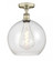 Athens - 1 Light - 12 inch - Antique Brass - Semi-Flush Mount (3442|616-1F-AB-G124-12)