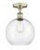 Athens - 1 Light - 10 inch - Antique Brass - Semi-Flush Mount (3442|616-1F-AB-G122-10)