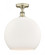 Athens - 1 Light - 14 inch - Antique Brass - Semi-Flush Mount (3442|616-1F-AB-G121-14)