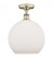 Athens - 1 Light - 12 inch - Antique Brass - Semi-Flush Mount (3442|616-1F-AB-G121-12)