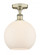 Athens - 1 Light - 10 inch - Antique Brass - Semi-Flush Mount (3442|616-1F-AB-G121-10)