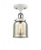 Bell - 1 Light - 5 inch - White Polished Chrome - Semi-Flush Mount (3442|916-1C-WPC-G58-LED)