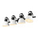 Yep by Golden Lighting Duncan 4-light Vanity in Matte Black and White shade (36|3602-BA4 BLK-WH)