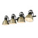 Yep by Golden Lighting Duncan 4-light Vanity in Matte Black and Aged Brass shade (36|3602-BA4 BLK-AB)