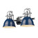 Yep by Golden Lighting Duncan 2-light Vanity in Chrome and Navy Blue shade (36|3602-BA2 CH-NVY)
