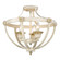 Golden Lighting Jules 3-light Semi-Flush Mount in Antique Ivory (36|0892-SF AI)