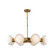 Alonso 37-in Vintage Brass/Alabaster LED Chandeliers (7713|CH320837VBAR)