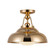Palmetto 12-in Polished Brass/Glossy Opal 1 Light Semi Flush Mount (7713|SF344012PBGO)