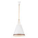 Brickell 20-in Matte White/Hazelnut Leather 3 Lights Pendant (7713|PD342020MWHL)