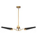 Osorio 46-in Matte Black/Vintage Brass LED Chandeliers (7713|CH347346MBVB)