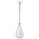 Admiral 1 Light Pendant; 6 Inches; Matte White and Natural Brass Finish; White Opal Glass (81|60/7922)