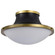 Lafayette 3 Light Flush Mount Fixture; 18 Inches; Matte Black Finish with Natural Brass Accents and (81|60/7906)