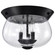 Boliver 3 Light Flush Mount; Matte Black Finish; Clear Seeded Glass (81|60/7806)