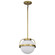 Lakeshore 1 Light Small Pendant; Natural Brass Finish; White Opal Glass (81|60/7783)