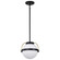 Lakeshore 1 Light Small Pendant; Matte Black & Natural Brass Finish; White Opal Glass (81|60/7773)