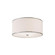 Three Lamp Ceiling with Linen Drum Shade (461|58274)