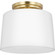 Adley Collection One-Light Satin Brass Etched Opal Glass New Traditional Flush Mount Light (149|P350260-012)