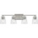 Vertex Collection Four-Light Brushed Nickel Clear Glass Contemporary Bath Light (149|P300460-009)