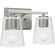 Vertex Collection Two-Light Brushed Nickel Clear Glass Contemporary Bath Light (149|P300458-009)