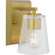 Vertex Collection One-Light Brushed Gold Clear Glass Contemporary Bath Light (149|P300457-191)