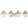 Northlake Collection Four-Light Vintage Brass Clear Glass Transitional Bath Light (149|P300437-163)