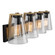 Treviso Collection 3-Light Vanity Light, Black & Brass (12|AC11794BB)