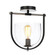 Cheshire Collection 1-Light Semi-Flush Mount, Black & Nickel (12|AC11743NB)