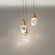Martini 3 Light LED 3000K/3500K/4000K 120V-277V Chandelier in Aged Brass with Optic Haze Quartz (1118061|BPD20203OH-AB)