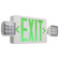 Combination Green Exit Sign/Emergency Light; Singe/Dual Face; 120/277 Volts; Remote Compatible; (27|67/125)
