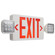 Combination Red Exit Sign/Emergency Light, 90min Ni-Cad backup, 120/277V, Dual Head, Single/Dual (27|67/121)