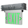 Green (Clear) Edge Lit LED Exit Sign; 2.94 Watts; Single Face; 120V/277 Volts; Clear Finish (27|67/116)