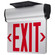 Red (Mirror) Edge Lit LED Exit Sign, 90min Ni-Cad backup, 120/277V, Dual Face, Top/Back/End Mount (27|67/111)