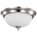 Center Lock 13 Inch LED Flush Mount; 19 Watt; 3000K; Brushed Nickel Finish; Frosted Glass (81|62/1560)