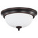 Center Lock 13 Inch LED Flush Mount; 19 Watt; 3000K; Mahogany Bronze Finish; Frosted Glass (81|62/1558)