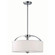 Milano, 3 Lt Rod Chandelier, White Fabric Shade, Frosted Glass Diffuser, 100 W Type A (801|ICH425A03CH16)